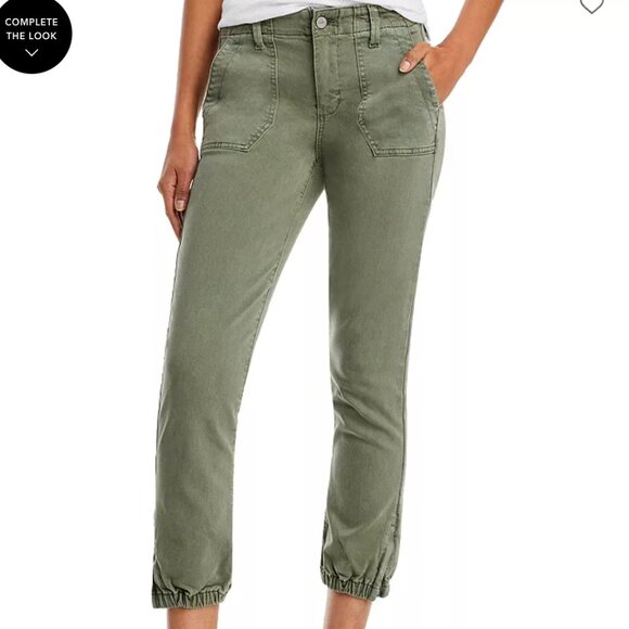 Paige Mayslie Jogger Pants in Vintage Ivy Green Size 26 - Picture 1 of 9